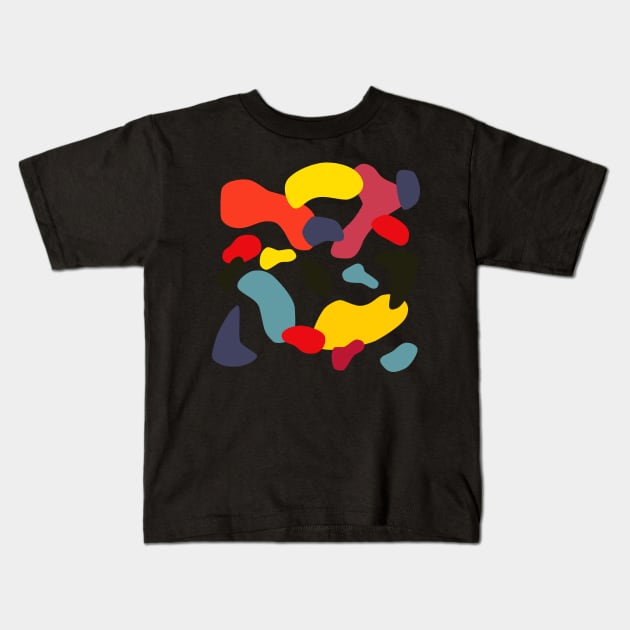 Abstract Colorful Shapes #1 Kids T-Shirt by shamila